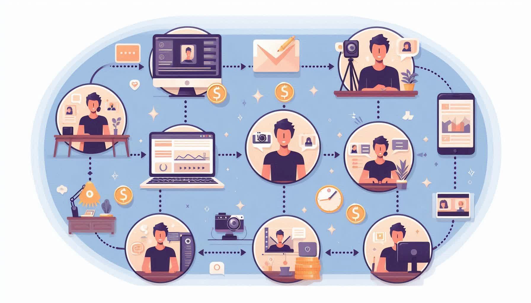 Таймлайн дня вебкам-модели: регистрация, профиль, рабочее место, эфиры, общение и выплаты