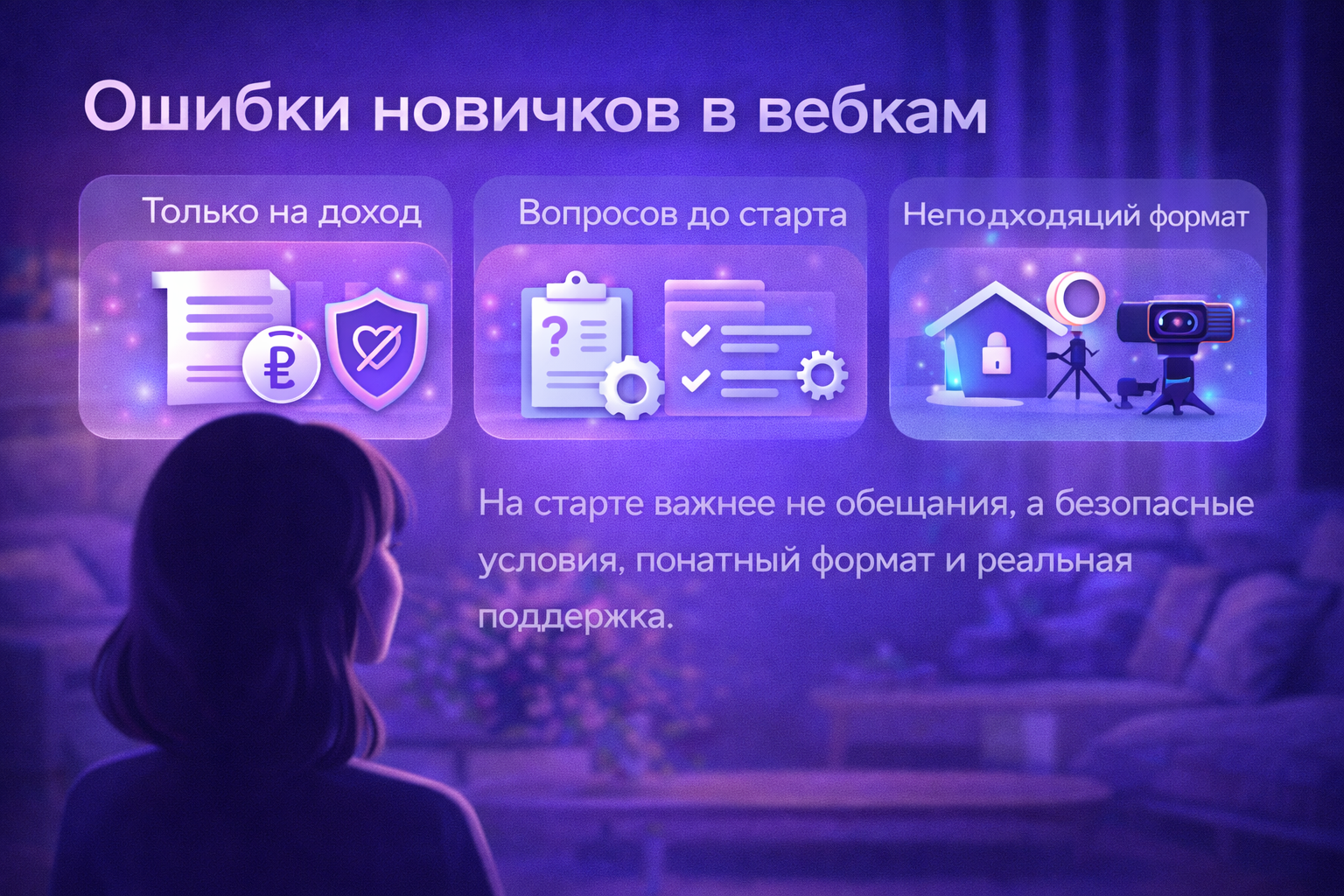 ошибки новичков в вебкам